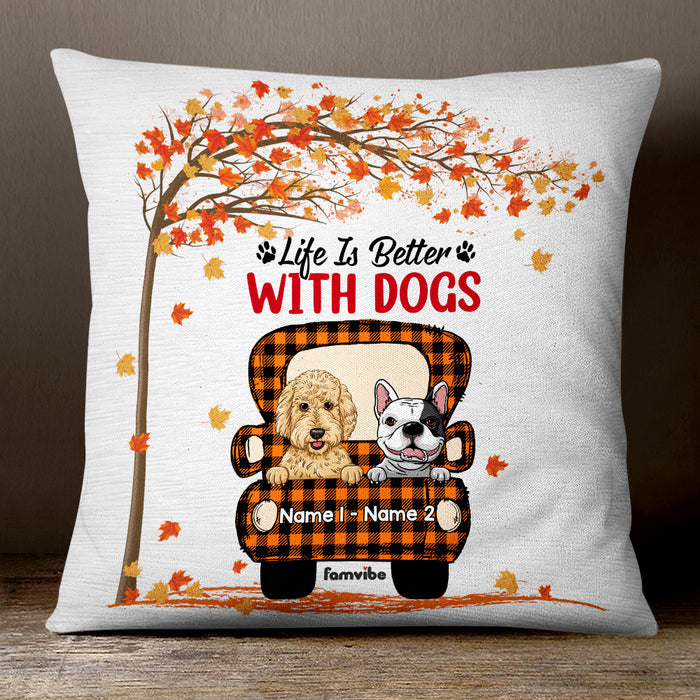 Personalized Dog Mom Fall Pillow AG1012 24O47 (Insert Included) 1