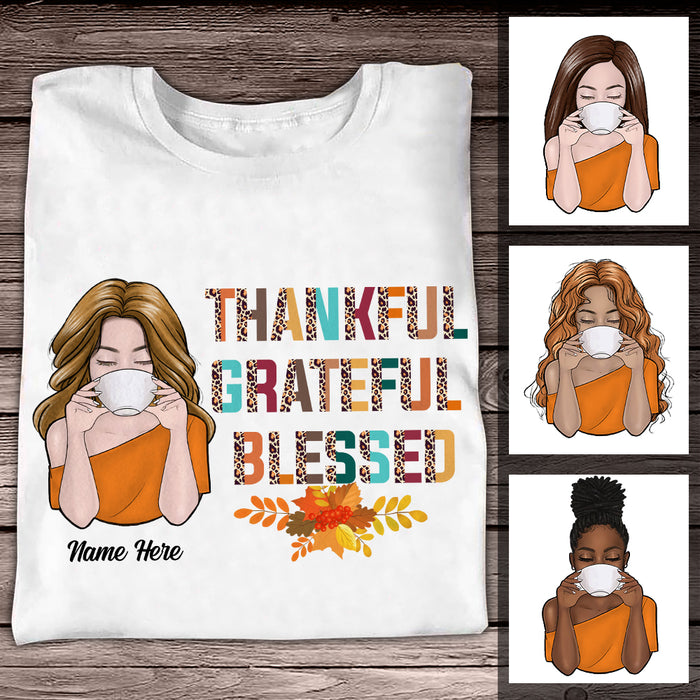 Personalized Thankful Fall T Shirt AG114 30O34 1