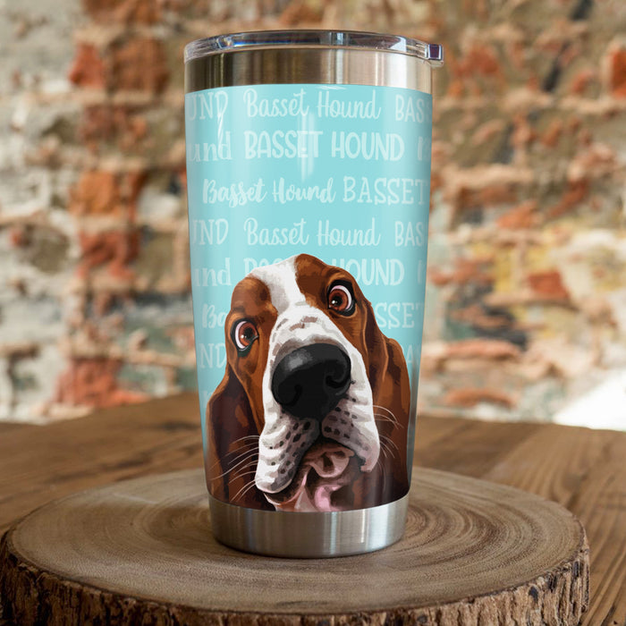 Basset Hound Dog Steel Tumbler FB0610 95O47 1