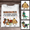 Personalized Grandma Dinosaur Fall T Shirt AG105 95O36 1
