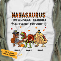 Personalized Grandma Dinosaur Fall T Shirt AG105 95O36 thumb 1