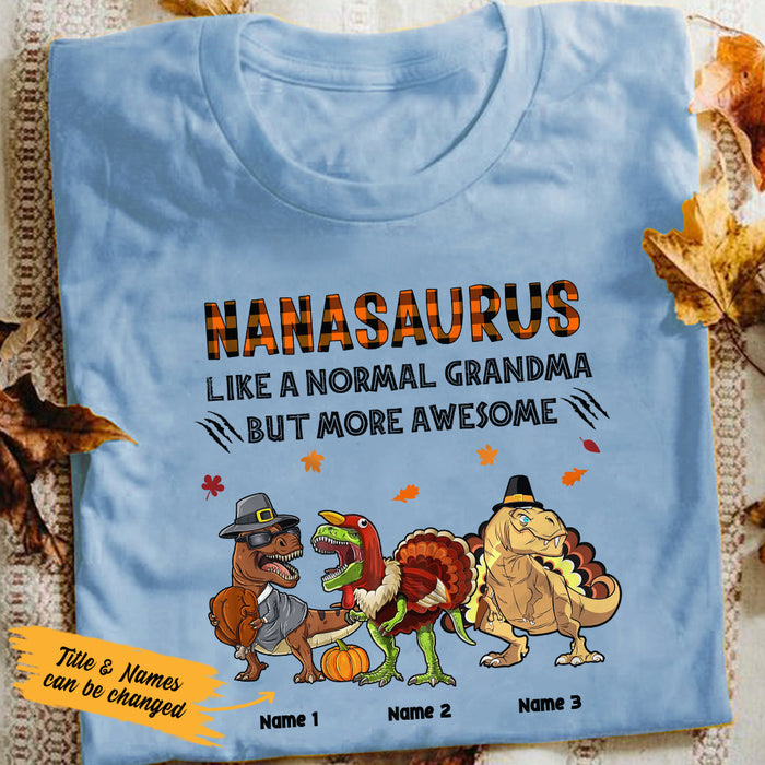 Personalized Grandma Dinosaur Fall T Shirt AG105 95O36 1