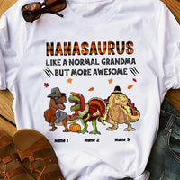 Personalized Grandma Dinosaur Fall T Shirt AG105 95O36 thumb 1