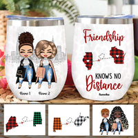 Personalized Friends Long Distance Wine Tumbler AG108 26O58 thumb 1