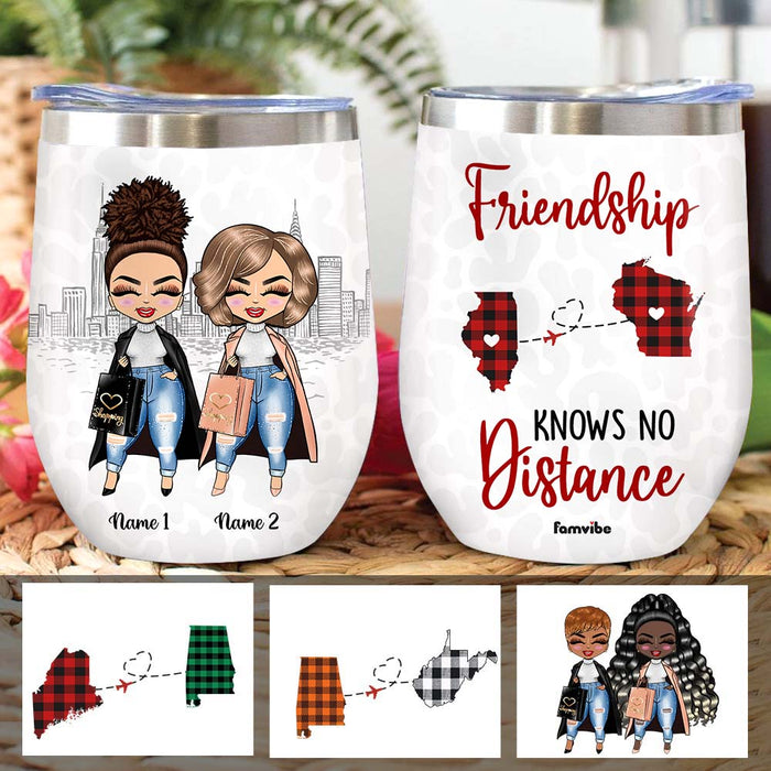 Personalized Friends Long Distance Wine Tumbler AG108 26O58 1