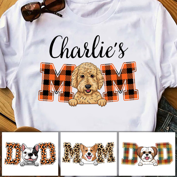 Personalized Fall Halloween Dog Mom Dog Dad T Shirt AG114 24O53 1
