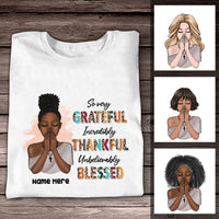 Personalized BWA Grateful Thankful Blessed T Shirt AG113 24O36 thumb 1