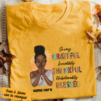 Personalized BWA Grateful Thankful Blessed T Shirt AG113 24O36 thumb 1
