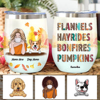 Personalized Dog Mom Fall Wine Tumbler AG1010 30O58 thumb 1