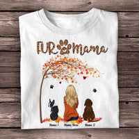 Personalized Fall Halloween Dog Mom Fur Mama T Shirt AG121 24O58 thumb 1