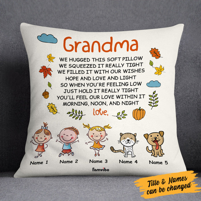 Personalized Fall Grandma Pillow AG107 26O58 (Insert Included) 1