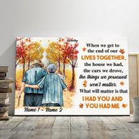 Personalized Fall Halloween Couple Husband Wife Poster AG104 81O34 thumb 1