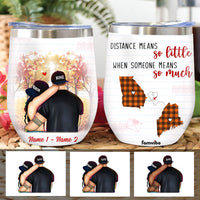 Personalized Long Distance Couple Wine Tumbler AG106 26O36 thumb 1