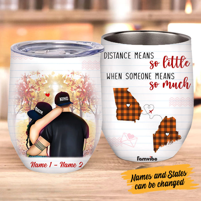 Personalized Long Distance Couple Wine Tumbler AG106 26O36 1