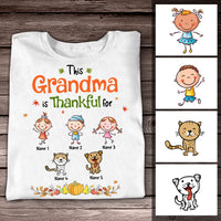 Personalized Fall Grandma Thankful T Shirt AG106 81O57 thumb 1