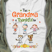 Personalized Fall Grandma Thankful T Shirt AG106 81O57 thumb 1