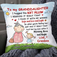 Personalized Granddaughter Hug This Pillow JR131 85O34 thumb 1