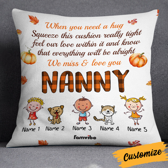 Personalized Fall Grandma Hug Pillow AG111 24O34 (Insert Included) 1