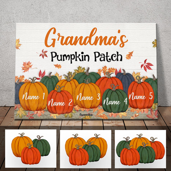 Personalized Grandma Fall Halloween Pumpkin Patch Poster AG111 81O36 1