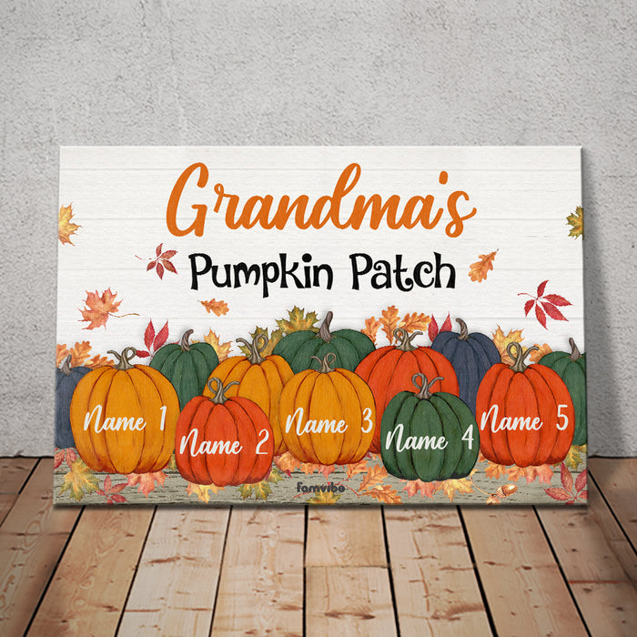 Personalized Grandma Fall Halloween Pumpkin Patch Poster AG111 81O36 1