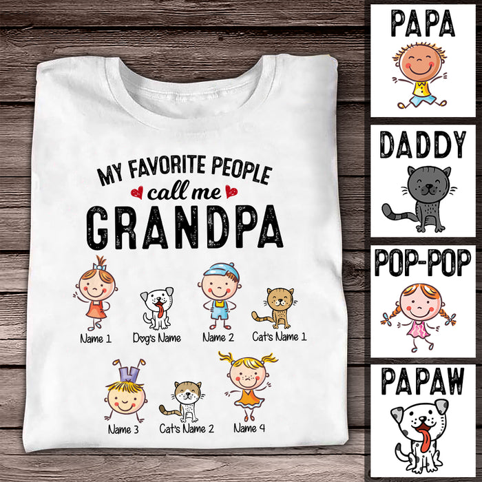 Personalized Grandpa T-Shirt: Your Favorite People Call You Grandpa -  Famvibe