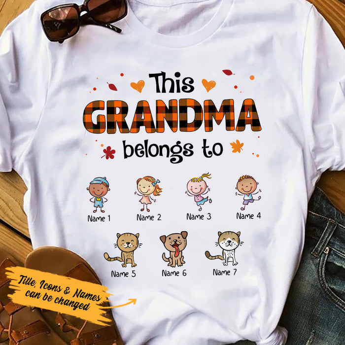 Personalized Fall Grandma T Shirt AG111 26O36 1