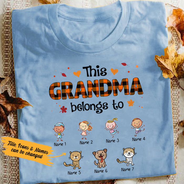 Personalized Fall Grandma T Shirt AG111 26O36 1