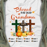 Personalized Grandma Fall Halloween Blessed T Shirt AG121 81O47 thumb 1