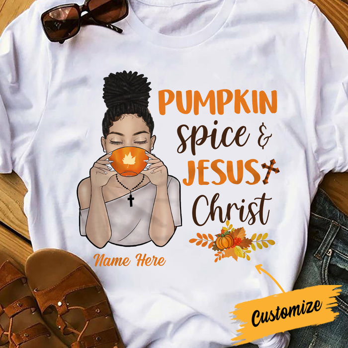 Personalized Jesus Pumpkin Spice Fall T Shirt AG125 95O34 1