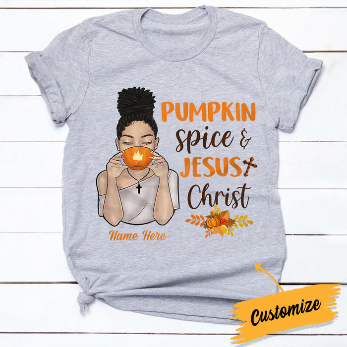 Personalized Jesus Pumpkin Spice Fall T Shirt AG125 95O34 1