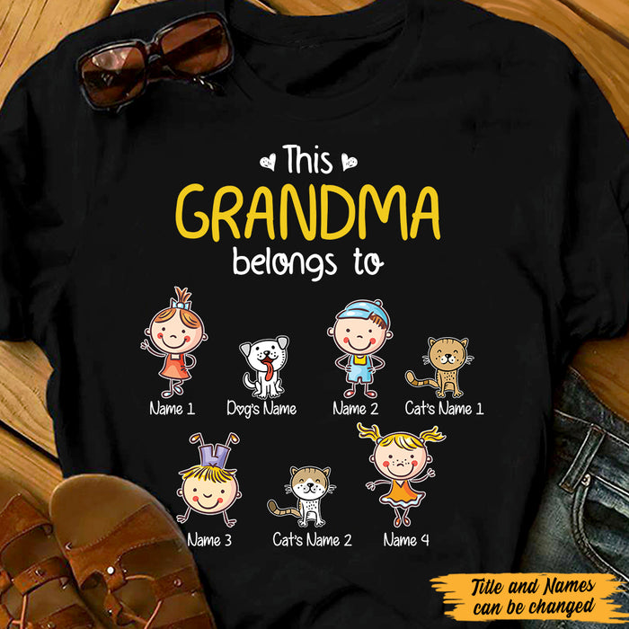 Personalized Grandma Mom Grandkids T Shirt AG122 24O47 1