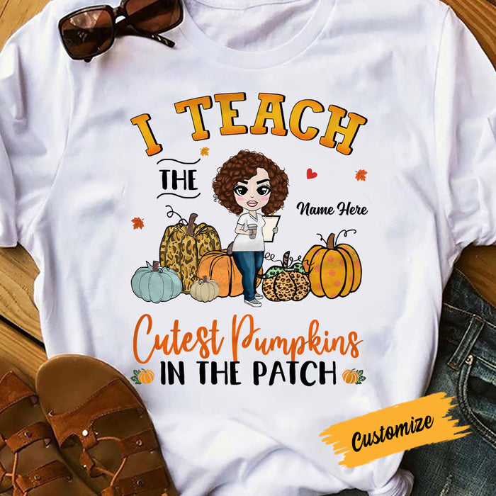 Personalized Teacher Pumpkin Fall T Shirt AG122 81O57 1