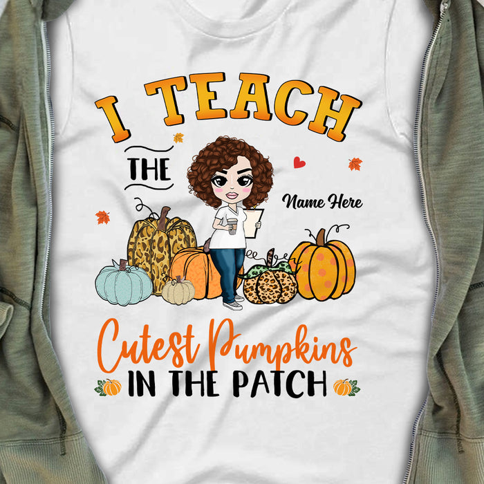 Personalized Teacher Pumpkin Fall T Shirt AG122 81O57 1