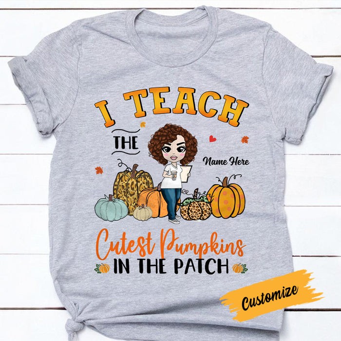 Personalized Teacher Pumpkin Fall T Shirt AG122 81O57 1