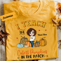 Personalized Teacher Pumpkin Fall T Shirt AG122 81O57 thumb 1