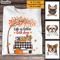 Personalized Life Is Better With Dog Fall Halloween T Shirt AG132 22O53 thumb 1