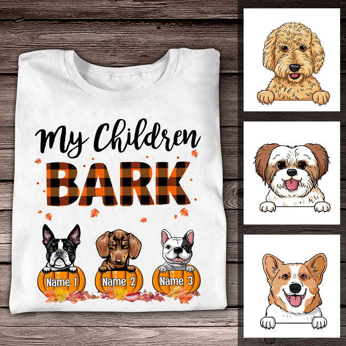 Personalized Fall Halloween My Children Bark T Shirt AG131 23O36 1