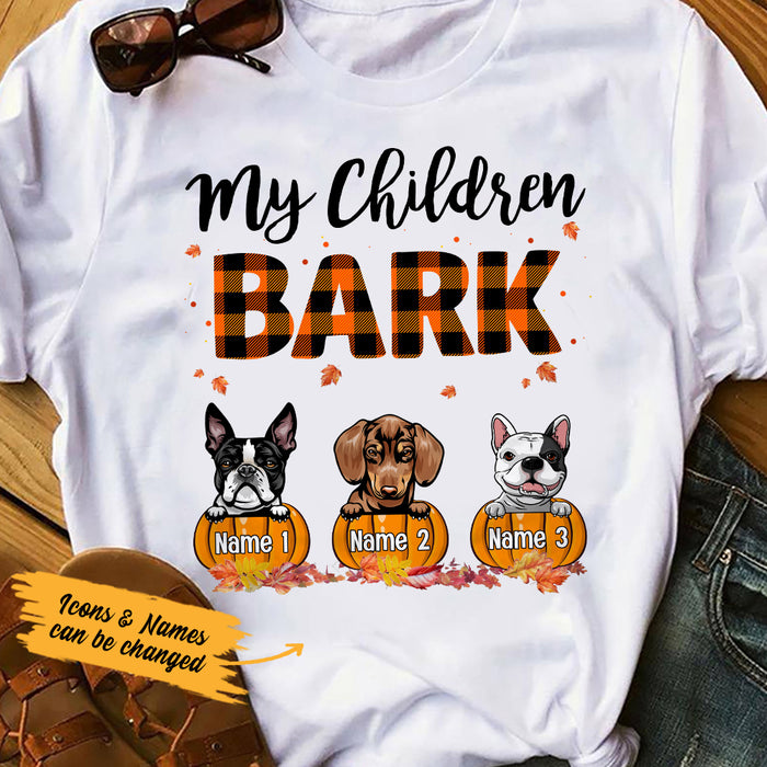 Personalized Fall Halloween My Children Bark T Shirt AG131 23O36 1