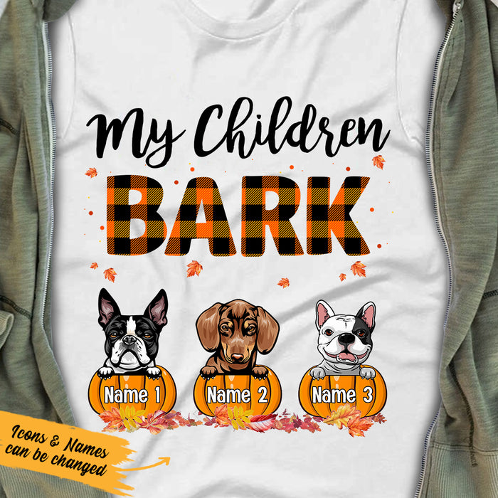Personalized Fall Halloween My Children Bark T Shirt AG131 23O36 1