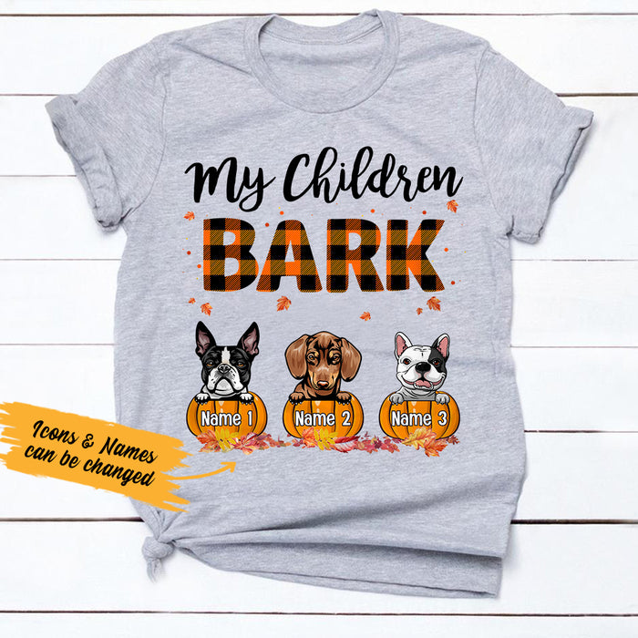 Personalized Fall Halloween My Children Bark T Shirt AG131 23O36 1