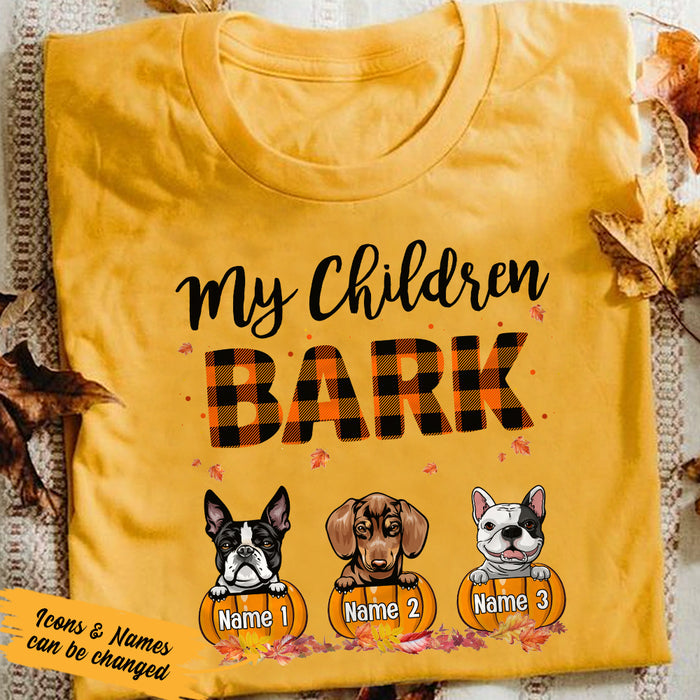 Personalized Fall Halloween My Children Bark T Shirt AG131 23O36 1