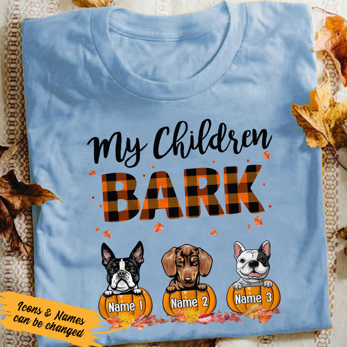 Personalized Fall Halloween My Children Bark T Shirt AG131 23O36 1