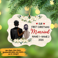 Personalized First Christmas Couple MDF Benelux Ornament NB92 85O47 thumb 1