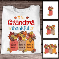 Personalized Mom Grandma Thankful Fall Halloween T Shirt AG123 81O34 thumb 1