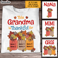 Personalized Mom Grandma Thankful Fall Halloween T Shirt AG123 81O34 thumb 1