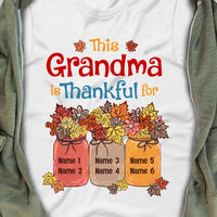 Personalized Mom Grandma Thankful Fall Halloween T Shirt AG123 81O34 thumb 1