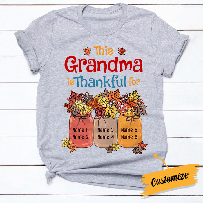 Personalized Mom Grandma Thankful Fall Halloween T Shirt AG123 81O34 1