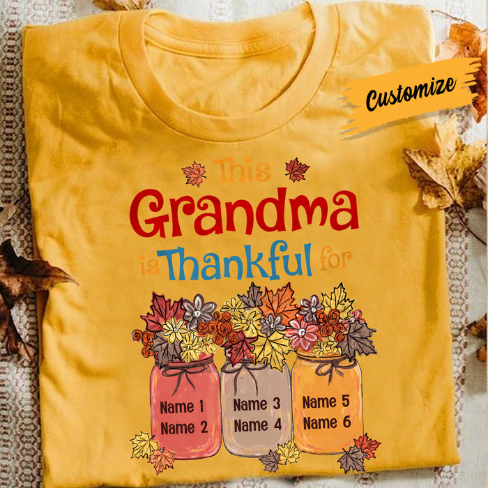 Personalized Mom Grandma Thankful Fall Halloween T Shirt AG123 81O34 1