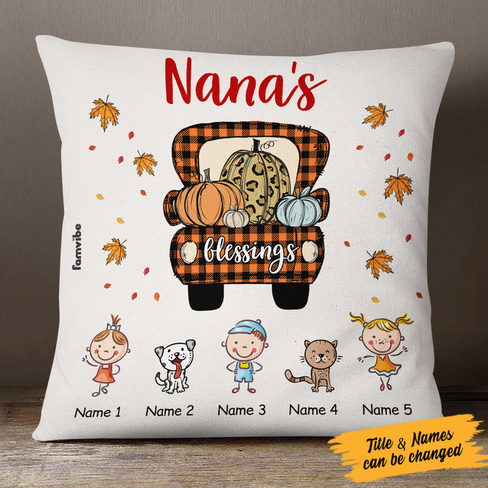 Personalized Fall Halloween Mom Grandma Pillow AG131 26O53 (Insert Included) 1