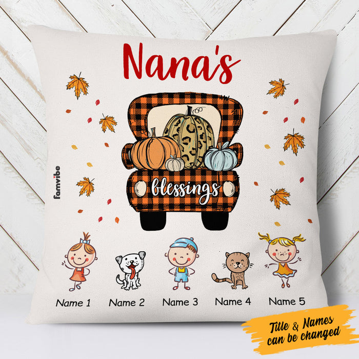 Personalized Fall Halloween Mom Grandma Pillow AG131 26O53 (Insert Included) 1